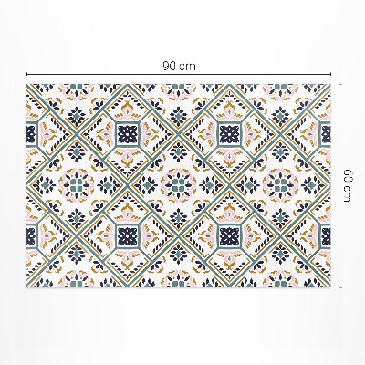 Tapis vinyle rectangulaire Carreaux à motifs géométriques