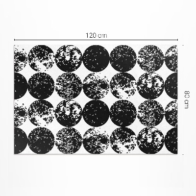 Tapis vinyle Design minimaliste avec des cercles noirs