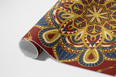 Tapis vinyle rectangulaire Motif oriental mandala richement décoré