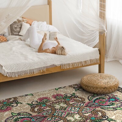 Tapis vinyle rectangulaire Motif floral oriental classique