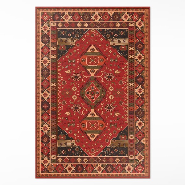 Tapis vinyle rectangulaire Motifs végétaux vintage de style antique