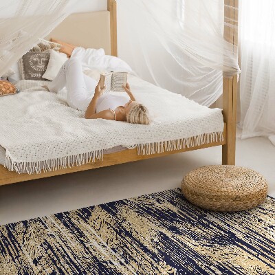 Tapis vinyle Rayures jaunes rétro vintage bohème