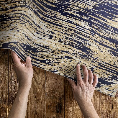 Tapis vinyle Rayures jaunes rétro vintage bohème