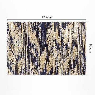 Tapis vinyle Rayures jaunes rétro vintage bohème