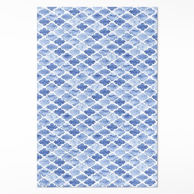 Tapis vinyle rectangulaire Carreaux de mosaïque aquarelle méditerranéens