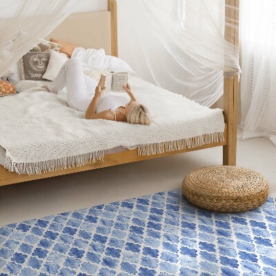 Tapis vinyle rectangulaire Carreaux de mosaïque aquarelle méditerranéens