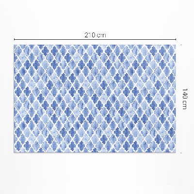 Tapis vinyle rectangulaire Carreaux de mosaïque aquarelle méditerranéens