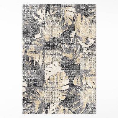 Tapis vinyle Motif de feuille de Monstera avec texture usée