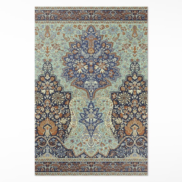 Tapis vinyle rectangulaire Magnifiques détails d'ornement floral turc