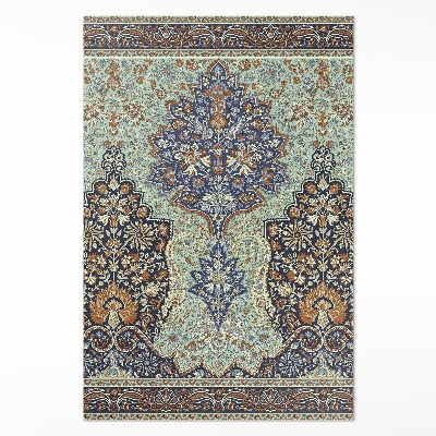 Tapis vinyle rectangulaire Magnifiques détails d'ornement floral turc