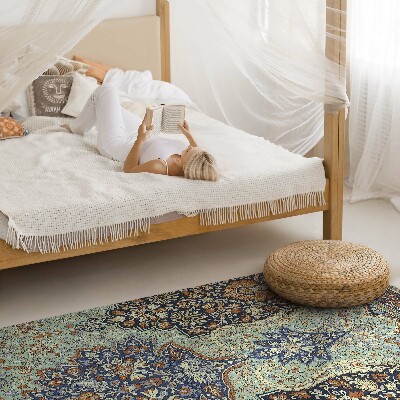 Tapis vinyle rectangulaire Magnifiques détails d'ornement floral turc