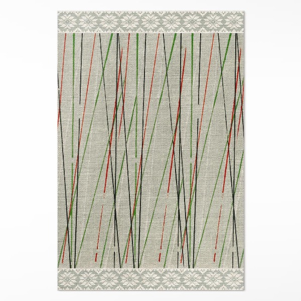 Tapis vinyle rectangulaire Tissu imitation gravure sur bois japonaise