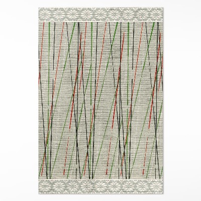 Tapis vinyle rectangulaire Tissu imitation gravure sur bois japonaise