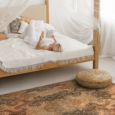 Tapis vinyle Motif oriental à volutes décoratives