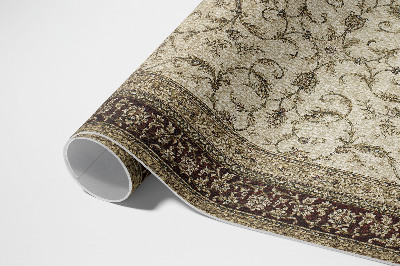 Tapis vinyle Lierre décoratif beige classique