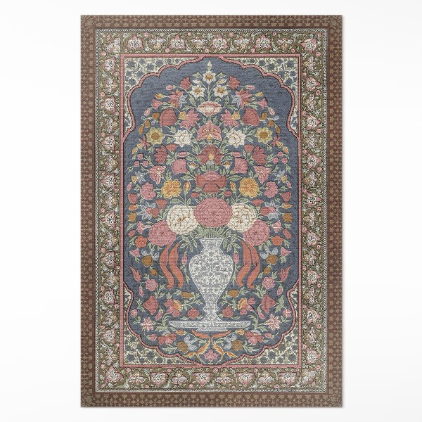 Tapis vinyle Bouquet de fleurs vintage, imitation tissu