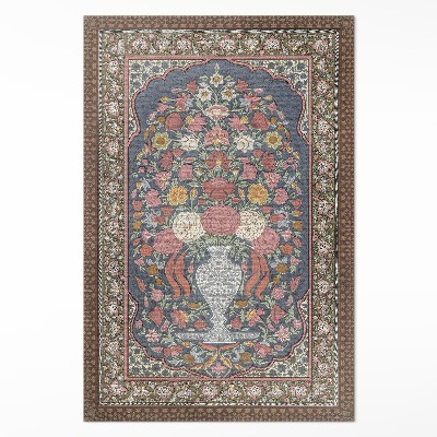 Tapis vinyle Bouquet de fleurs vintage, imitation tissu