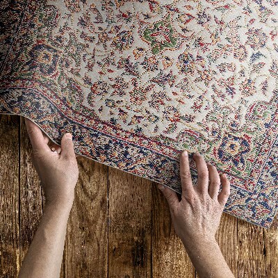 Tapis vinyle Grenade florale classique