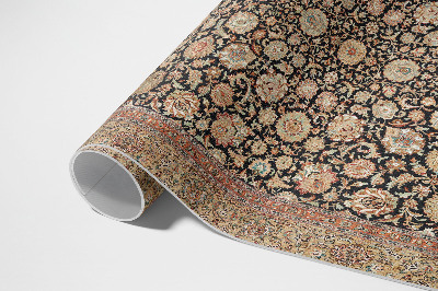 Tapis vinyle rectangulaire Fleurs de pivoine dans un style vintage ancien