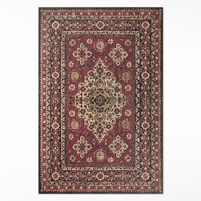 Tapis vinyle Rouge géométrique vintage