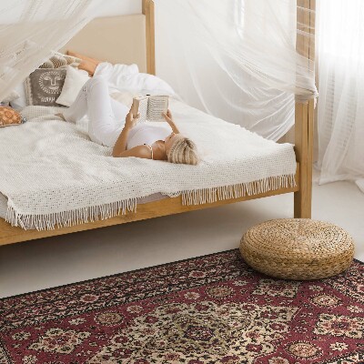 Tapis vinyle Rouge géométrique vintage