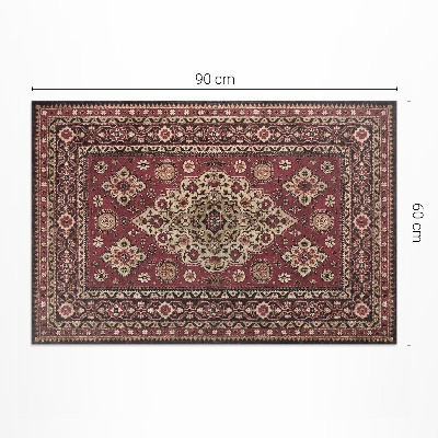 Tapis vinyle Rouge géométrique vintage