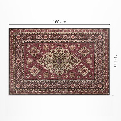 Tapis vinyle Rouge géométrique vintage