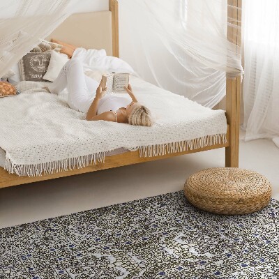 Tapis vinyle rectangulaire Graphique Linéaire Vintage Gris