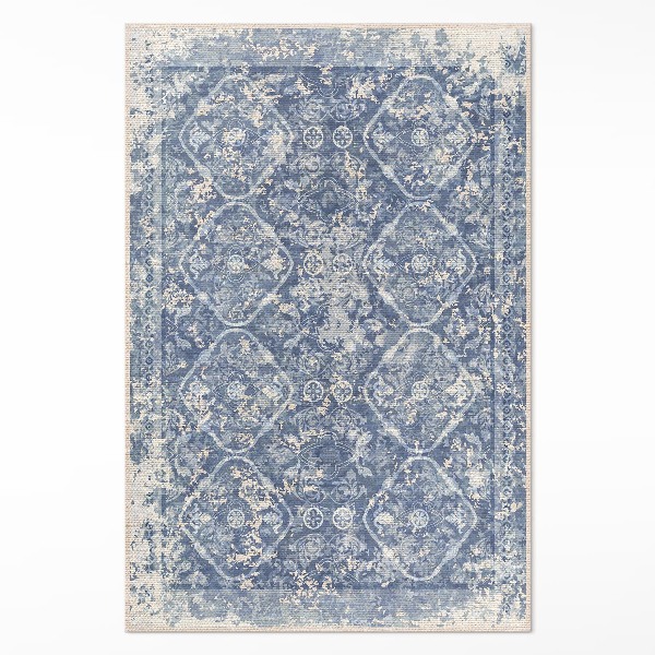 Tapis vinyle rectangulaire Ornement élégant à motif vintage usé