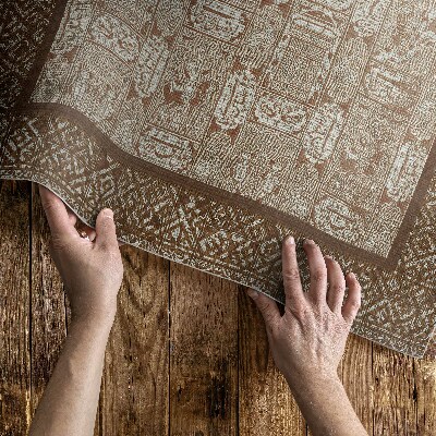 Tapis vinyle rectangulaire Motif vintage en mosaïque ornementale