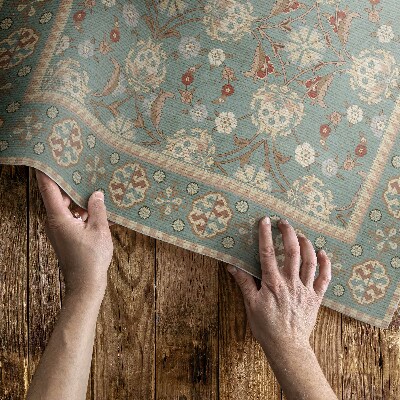 Tapis vinyle Ornement végétal à motif floral vintage