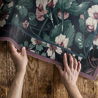 Tapis vinyle rectangulaire Motif floral Albert Racinet