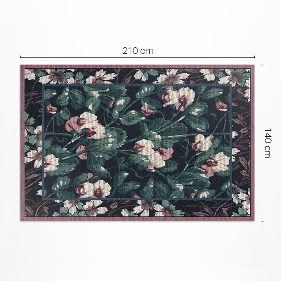 Tapis vinyle rectangulaire Motif floral Albert Racinet