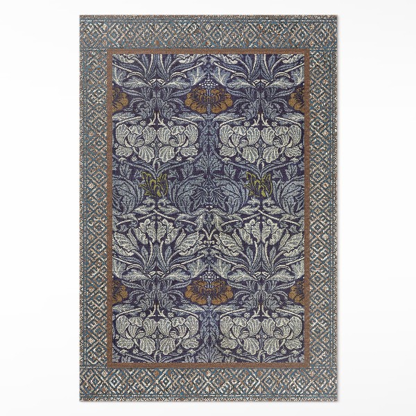 Tapis vinyle rectangulaire Motifs végétaux décoratifs vintage