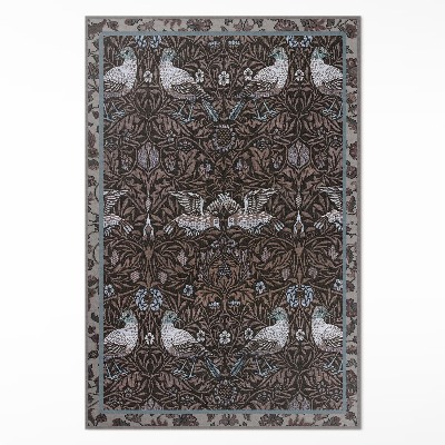 Tapis vinyle Ornement gothique à motifs d'oiseaux et de plantes