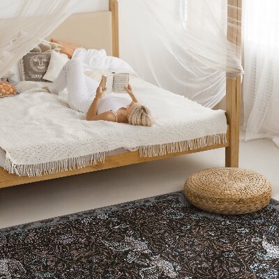 Tapis vinyle Ornement gothique à motifs d'oiseaux et de plantes
