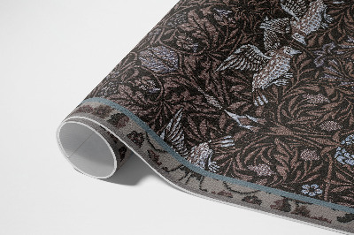 Tapis vinyle Ornement gothique à motifs d'oiseaux et de plantes