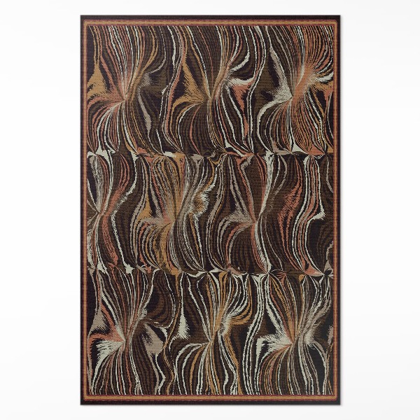 Tapis vinyle rectangulaire Formes abstraites imitation tissu vintage