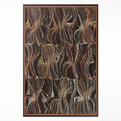 Tapis vinyle rectangulaire Formes abstraites imitation tissu vintage