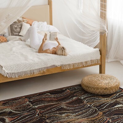 Tapis vinyle rectangulaire Formes abstraites imitation tissu vintage