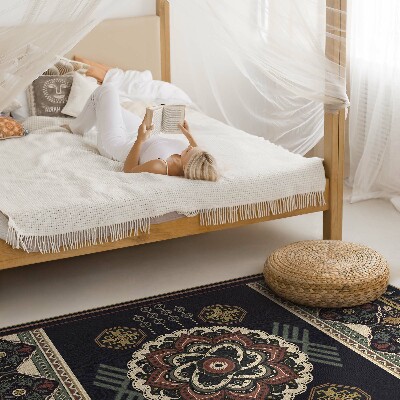 Tapis vinyle Noir décoratif coloré