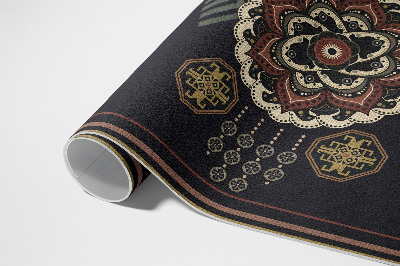 Tapis vinyle Noir décoratif coloré