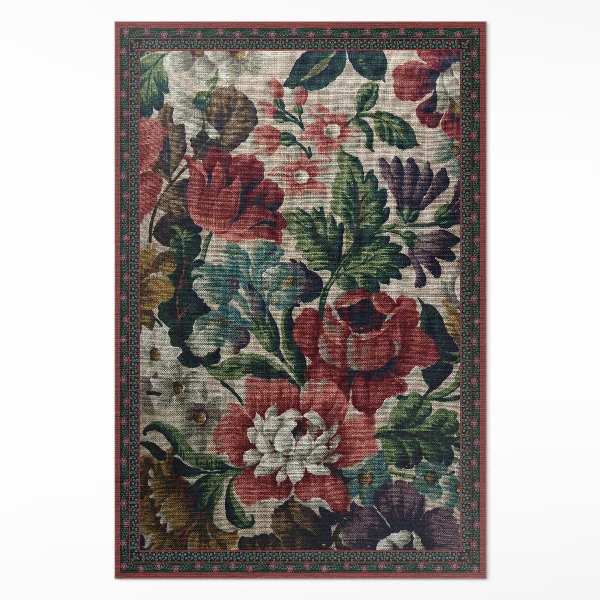 Tapis vinyle Motif floral vintage délicat