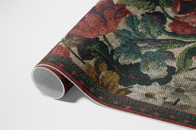 Tapis vinyle Motif floral vintage délicat