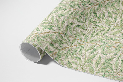 Tapis vinyle rectangulaire Illustration de feuille vintage de William Morris