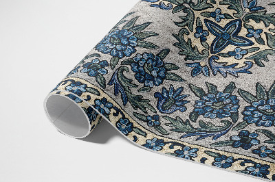 Tapis vinyle rectangulaire Décoration végétale du Népal