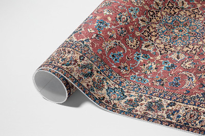 Tapis vinyle rectangulaire Rouge traditionnel du Moyen-Orient