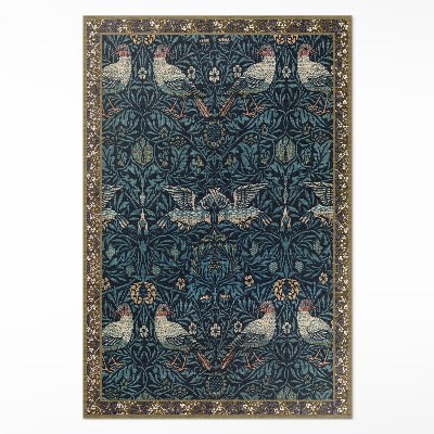 Tapis vinyle rectangulaire Oiseau dans le champ de William Morris