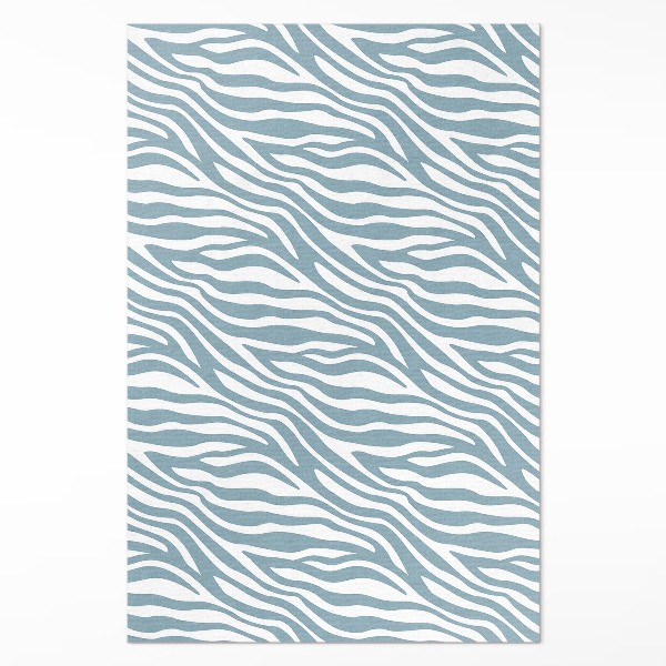 Tapis vinyle rectangulaire Vagues en bleu pastel