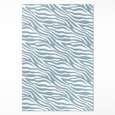 Tapis vinyle rectangulaire Vagues en bleu pastel